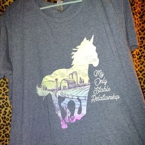 My only stable relationship ladies shirt